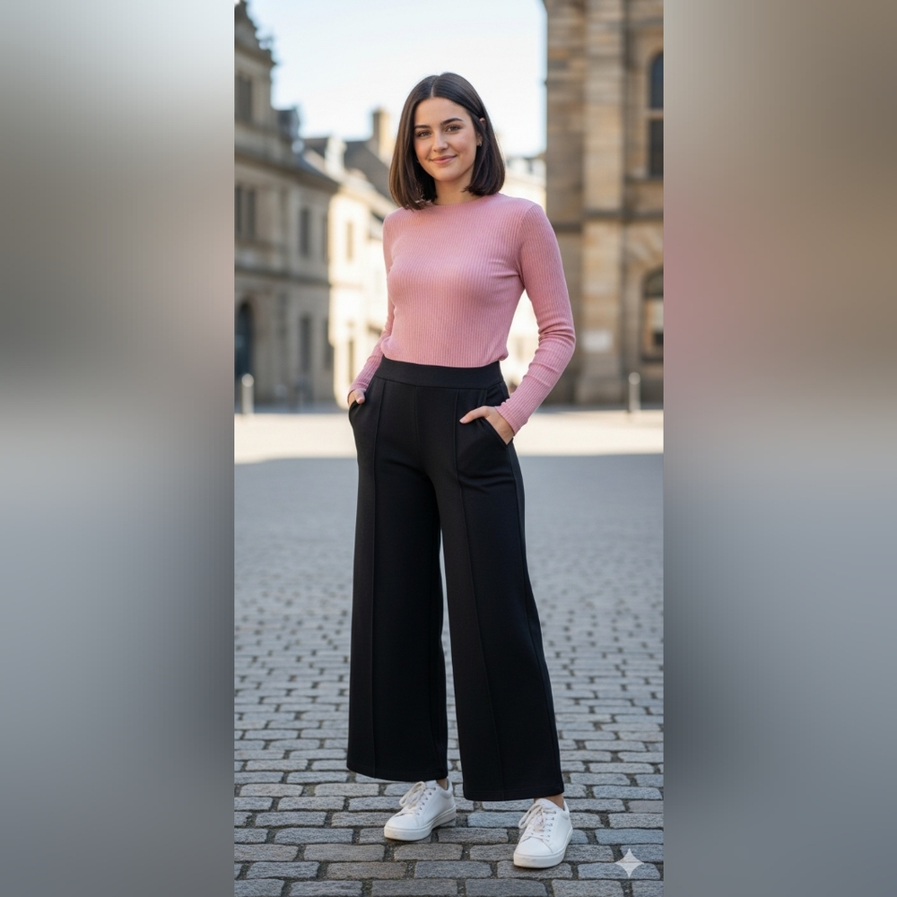 Black Wide-Leg Pants